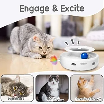 ORSDA 2in1 Interactive Cat Toy for Endless Fun
