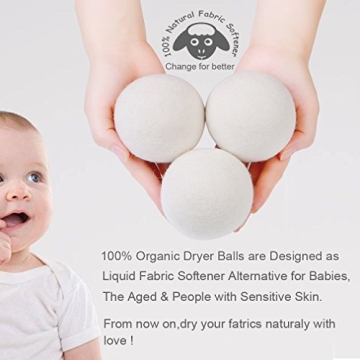 Budieggs Wool Dryer Balls Organic XL - Eco-Friendly Laundry Solution