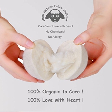 Budieggs Wool Dryer Balls Organic XL - Eco-Friendly Laundry Solution