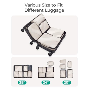 BAGSMART Compression Packing Cubes for Travel Organization