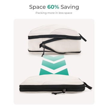 BAGSMART Compression Packing Cubes for Travel Organization