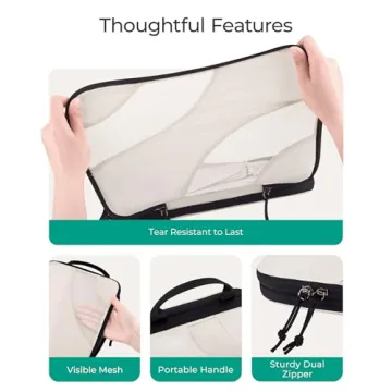 BAGSMART Compression Packing Cubes for Travel Organization