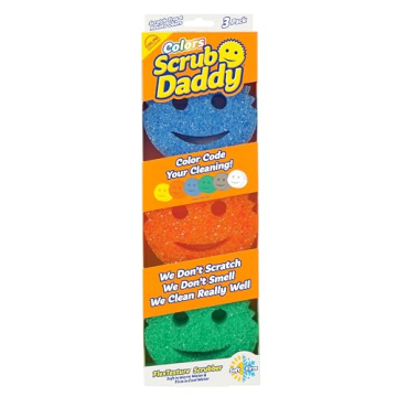 Scrub Daddy Color Sponges - Scratch-Free Multipurpose Dish Sponges for Kitchen