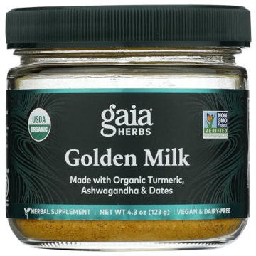 Gaia Herbs Golden Milk Powder for Stress Support