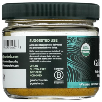 Gaia Herbs Golden Milk Powder for Stress Support