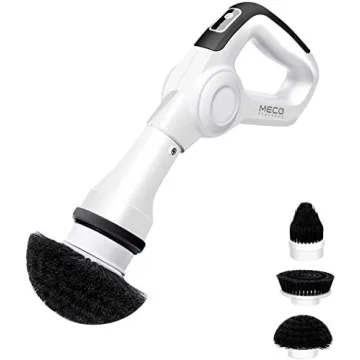 MECO Electric Spin Scrubber, Power Scrubber Cordless High Rotation Handheld Bathroom Scrubber Rechargeable with 3 Replaceable Cleaning Brush Heads for Cleaning Tub, Tile, Floor, Sink, Wall, Window