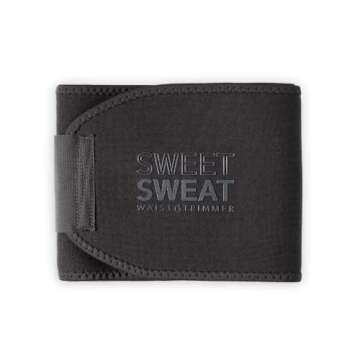 Sweet Sweat Waist Trimmer for Women and Men - Sweat Band Waist Trainer Belt for High Intensity Train...