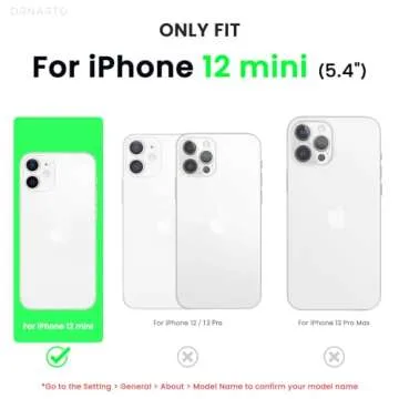 ORNARTO Compatible with iPhone 12 Mini Case, Slim Liquid Silicone 3 Layers Full Covered Soft Gel Rub...