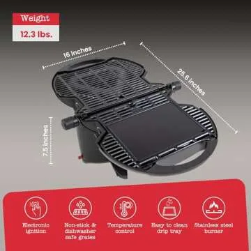 Lightweight nomadiQ Portable Grill for Camping and Tailgating