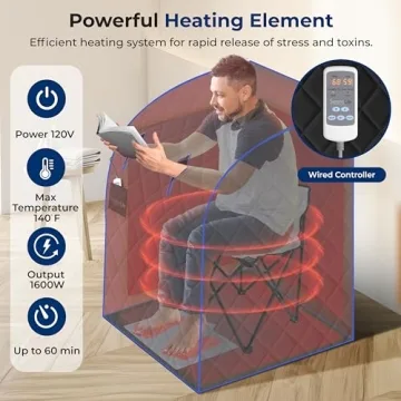 SereneLife Infrared Sauna Tent with Heated Foot Pad