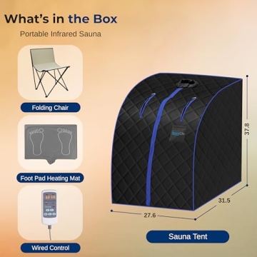 SereneLife Infrared Sauna Tent with Heated Foot Pad