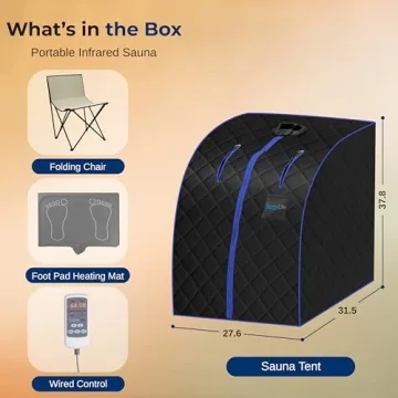 SereneLife Infrared Sauna Tent with Heated Foot Pad
