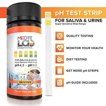 Med Lab pH Test Strips - Accurate Saliva & Urine Testing Kit