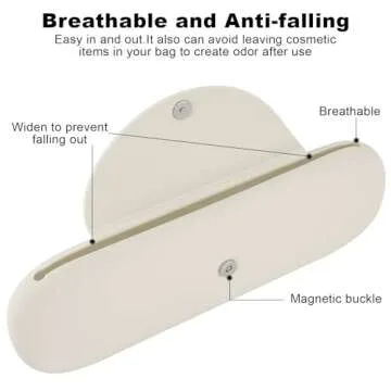 woloyo Travel Makeup Brush Holder, Silicone Makeup Bag Organizer, Make up Brushes Pack Cosmetic Bag,...