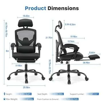 AFO Ergonomic High Back Office Chair with Lumbar Support