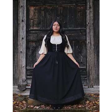 Scarlet Darkness Maxi Skirt with Pockets for Women