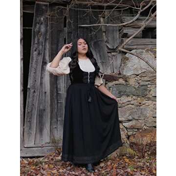 Scarlet Darkness Maxi Skirt with Pockets for Women