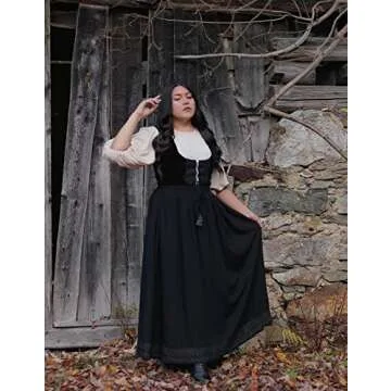 Scarlet Darkness Maxi Skirt with Pockets for Women