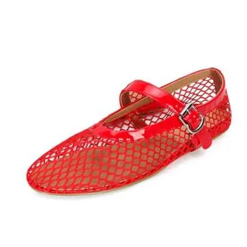 DOEYG Women's Mesh Ballet Flats Comfortable & Chic