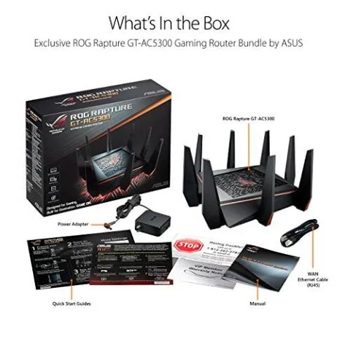 ASUS ROG Rapture WiFi Gaming Router (GT-AC5300) - Tri Band Gigabit ...