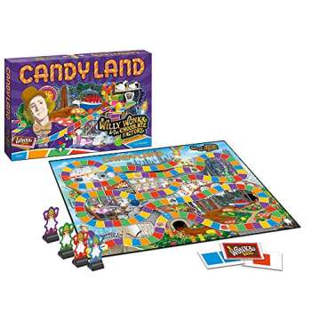 Candy Land Willy Wonka and the Chocolate Factory Board Game | Themed Candy Land Board Game | Artwork...