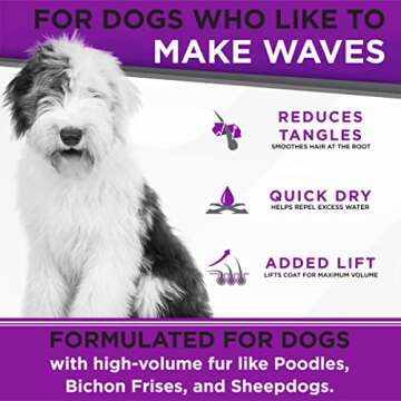 TropiClean Dog Shampoo for Curly & Wavy Fur 16 oz