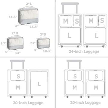 DoubleTrip Packing Cubes for Travel Accessories Luggage Organizer Bag Set Clothes Carry on Suitcase Bag