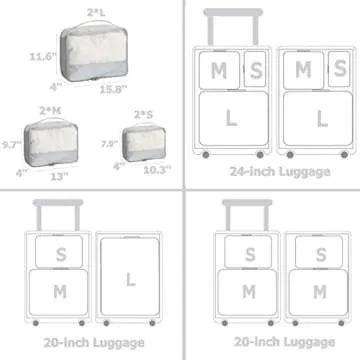 DoubleTrip Packing Cubes for Travel Accessories Luggage Organizer Bag Set Clothes Carry on Suitcase Bag