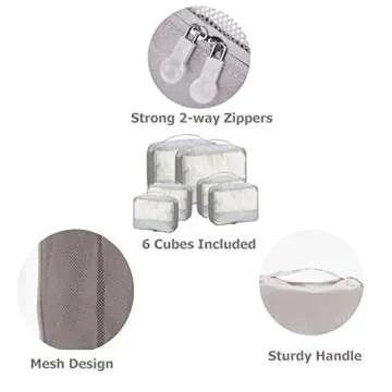 DoubleTrip Packing Cubes for Travel Accessories Luggage Organizer Bag Set Clothes Carry on Suitcase Bag