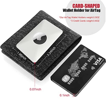 Slim Credit Card Wallet Case for Apple AirTag - 2 Pack