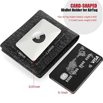 Slim Credit Card Wallet Case for Apple AirTag - 2 Pack
