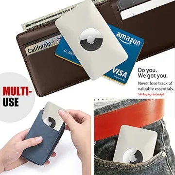 Slim Credit Card Wallet Case for Apple AirTag - 2 Pack