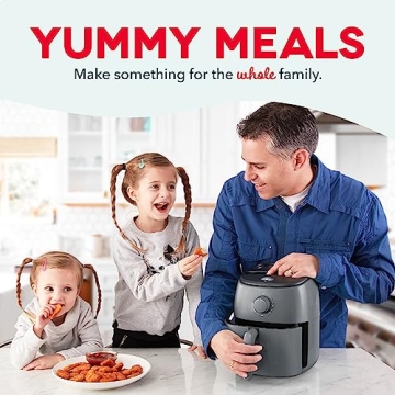 DASH Tasti-Crisp Electric Air Fryer 2.6 Qt Grey