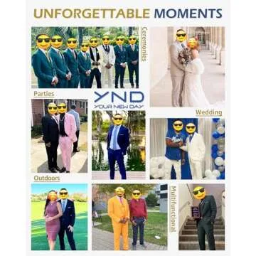 YND Men's Slim Fit 3 Piece Suit Set for Every Occasion