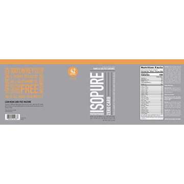 Isopure Zero Carb 100% Pure Whey Isolate Protein Powder, Delight in Vanilla Salted Caramel, Lactose ...