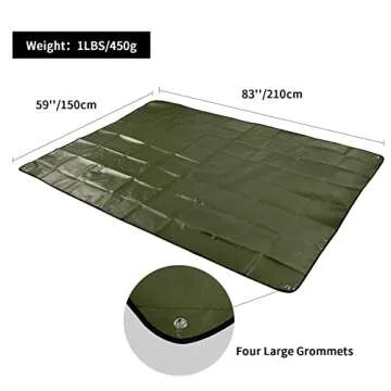 RedSwing 2 Pack Survival Blanket, Waterproof Emergency Thermal Tarp, Multipurpose Reflective Insulated All Weather Blankets for Camping Hiking, Green x 1, Orange x 1