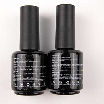 Beetles Glitter Series Gel Nail Polish Set, 6 Pcs Purple Gold Glitter Gel Polish Kit Orange Green Nail Gel Kit Art Design Sugar Skull Gift Box, Soak Off LED Gel Nail Lamp Cured, 7.3 ml Each Bottle