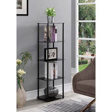 Convenience Concepts Designs2Go Modern 5-Tier Glass Shelves