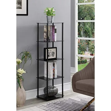 Convenience Concepts Designs2Go Modern 5-Tier Glass Shelves