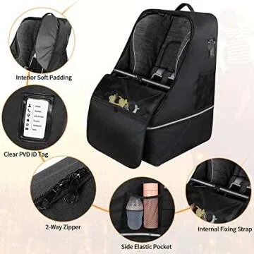 Looxii Car Seat Travel Bag for Air Travel - Padded Protection