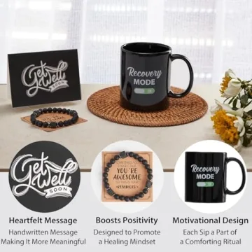 Get Well Soon Gifts for Men - Care Package for Men with Plush Blanket, Mug, Socks, and so on - Get Well Basket for Men Dad Friend After Surgery