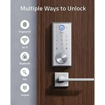 eufy Security S230 Smart Fingerprint Lock - Wi-Fi, Touchscreen, Keyless Entry, IP65 Weatherproof
