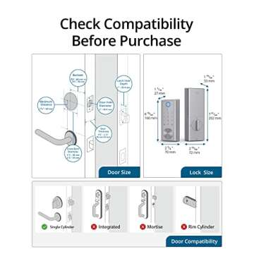 eufy Security S230 Smart Fingerprint Lock - Wi-Fi, Touchscreen, Keyless Entry, IP65 Weatherproof