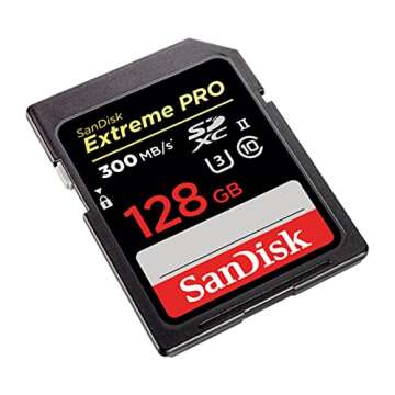 SanDisk SDSDXPK-128G-ANCINSandisk Extreme Pro - Flash Memory Card - 128 GB - SDXC UHS-II - Black