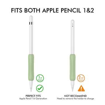AhaStyle 3 Pack Silicone Grips Holders for Apple Pencil (USB-C) & Apple Pencil (1st / 2nd Generation...