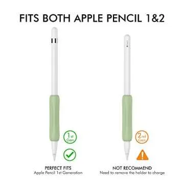 AhaStyle 3 Pack Silicone Grips Holders for Apple Pencil (USB-C) & Apple Pencil (1st / 2nd Generation...