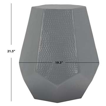 Safavieh Home Collection FOX5509 Side Table, Dark Grey