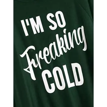 SweatyRocks Women's Hoodie Letter Print Long Sleeve Hooded Sweatshirt Pullover Top Green X-Large