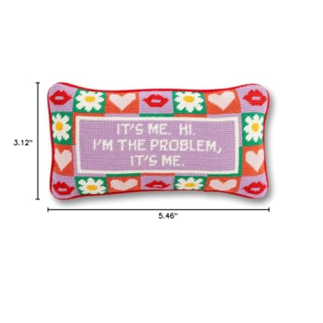 Handmade Needlepoint Throw Pillow Song Lyrics Decor