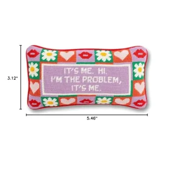 Handmade Needlepoint Throw Pillow Song Lyrics Decor